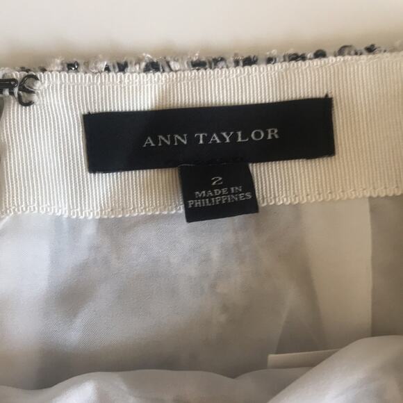 Ann Taylor Tweed Flounce Mini Skirt Sz 2 NEW NWT Faux Patch Pockets Mixed Media - Picture 5 of 7